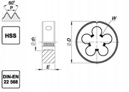 FANAR Narzynka M3-M12 Produkt Polski Zestaw 7 elem Kod producenta N1-121001-0120