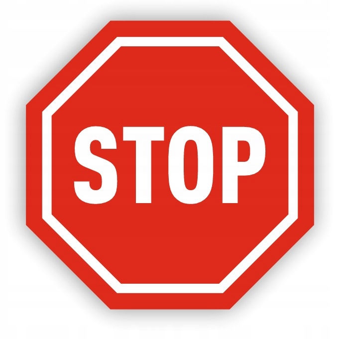 NAKLEJKA UV NA PODŁOGĘ STOP 30 cm podłogowa