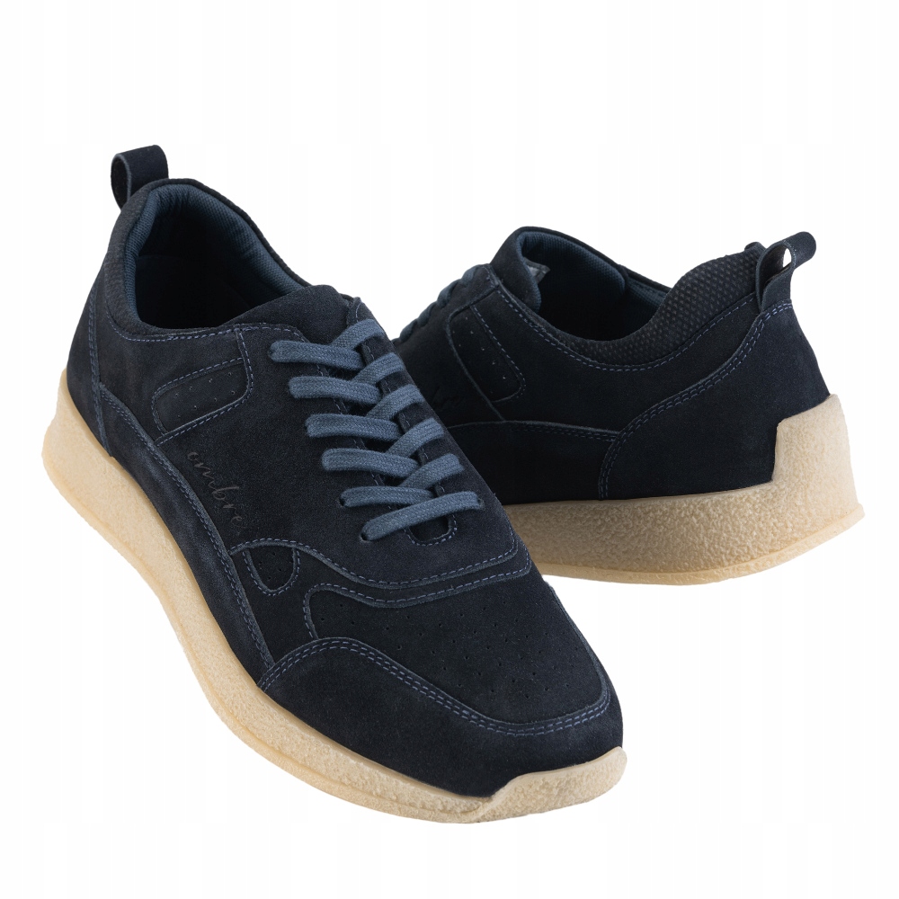 Lehké pánské tmavě modré semišové tenisky Ombre OM-FOSL-0205 V2 42