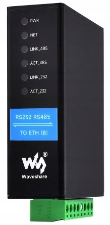 Serwer szeregowy RS232/RS485 na RJ45 2x Ethernet Waveshare