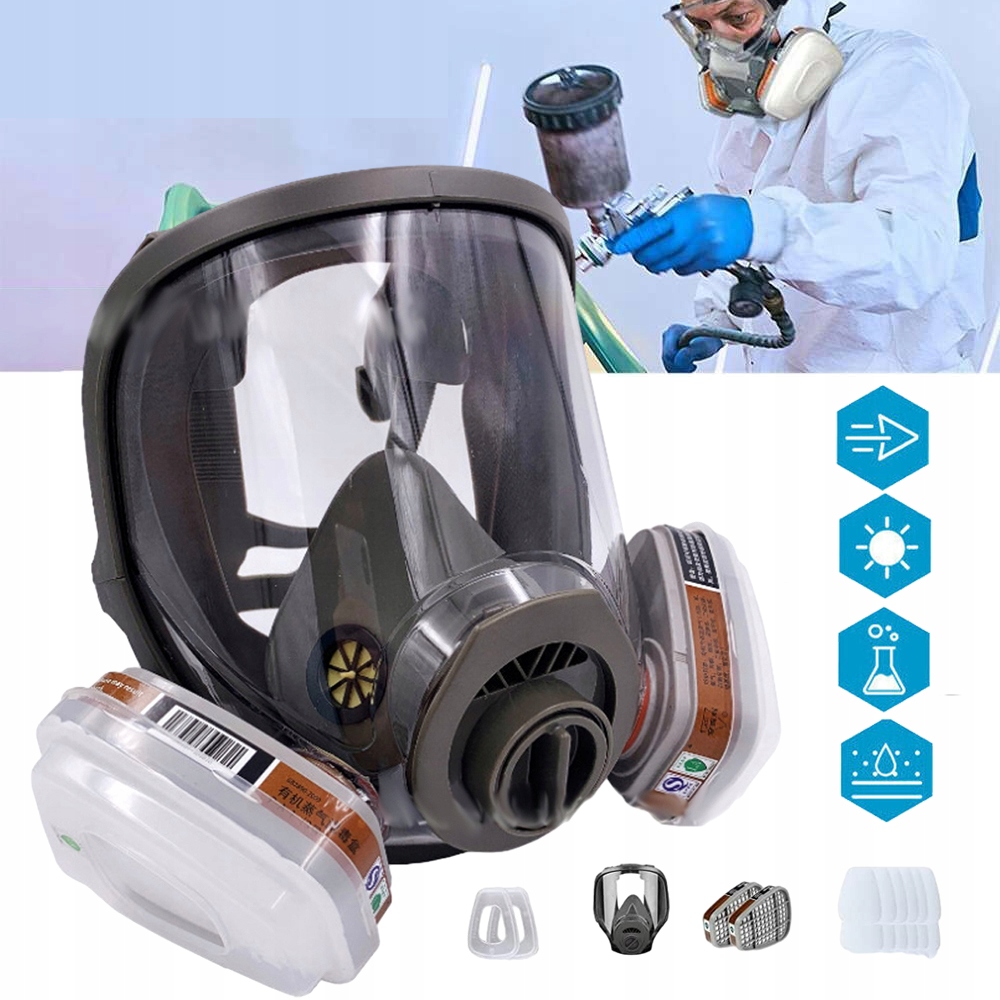 6800 MASKA ODDECHOWA WIELOKROTNEGO UŻYTKU Z FILTRAMI ANTYPYŁOWA, ANTYGAZOWA