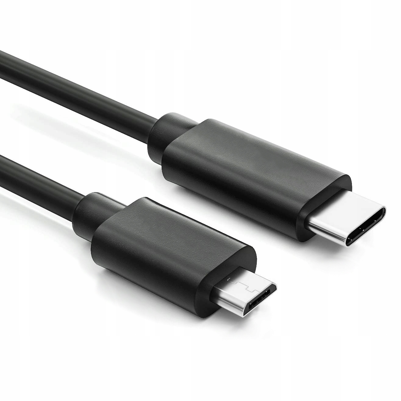 KABEL PRZEJŚCIÓWKA PRZEWÓD USB-C do MICRO USB SZYBKI QC 1M Kod producenta KABEL-USB-C-MICRO-1M-BLK-ST