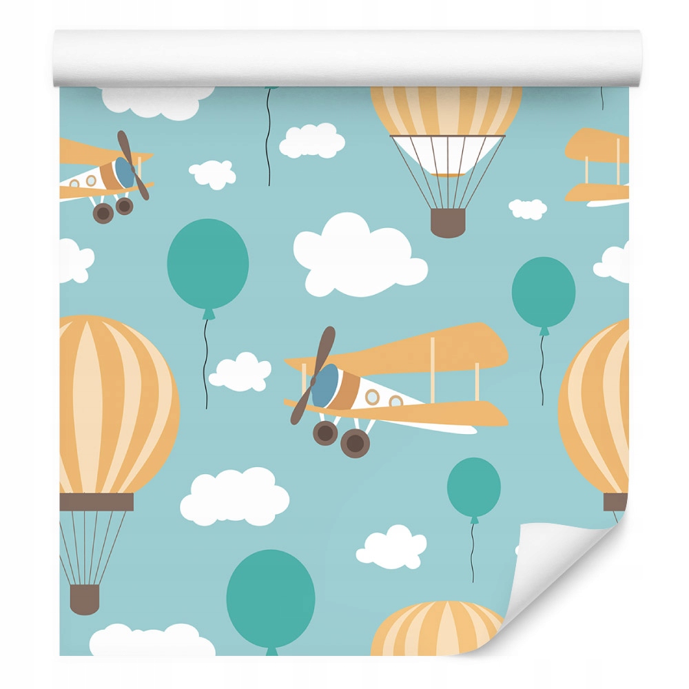 Tapeta balóny v oblacích, letadla, obloha