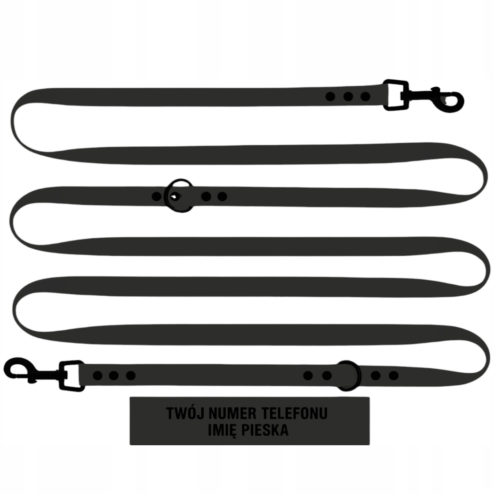 Vodítko Nastavitelná, Přepínatelná, Voděodolná, Měkká, Biothane Pvc 10 M 20 MM