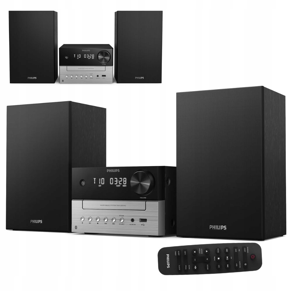 Veža Philips TAM3505 M2 Bluetooth Prehrávač CD Tuner Dab+fm Čierny
