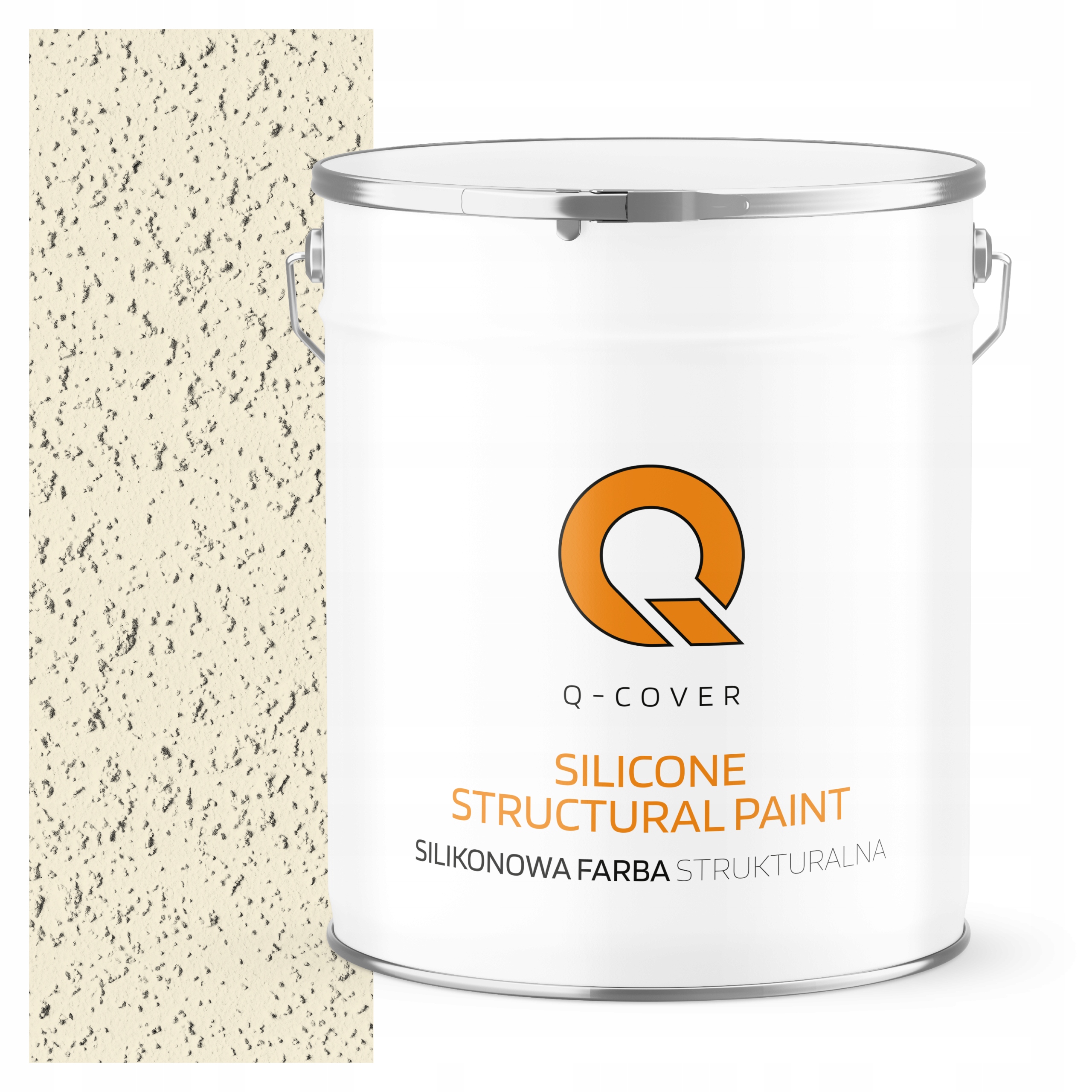 Štruktúrovaná fasádna silikónová farba Fasádová 5L Biela zlomená na žltú F641