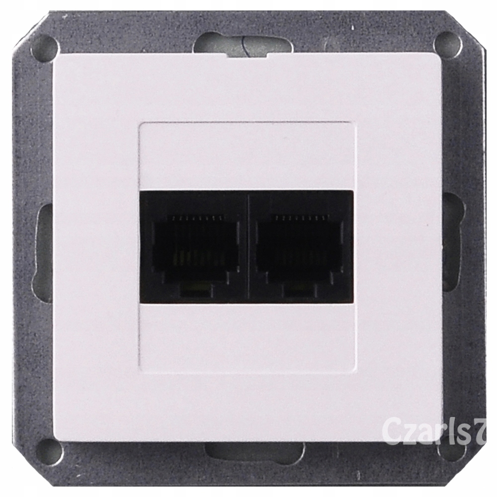 

Gniazdo Internetowe Podw. RJ45 Premium Białe Moduł