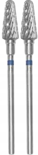 2 x Staleks Fréza ze slinutého karbidu Zkosený kužel Modrý Expert 6 mm
