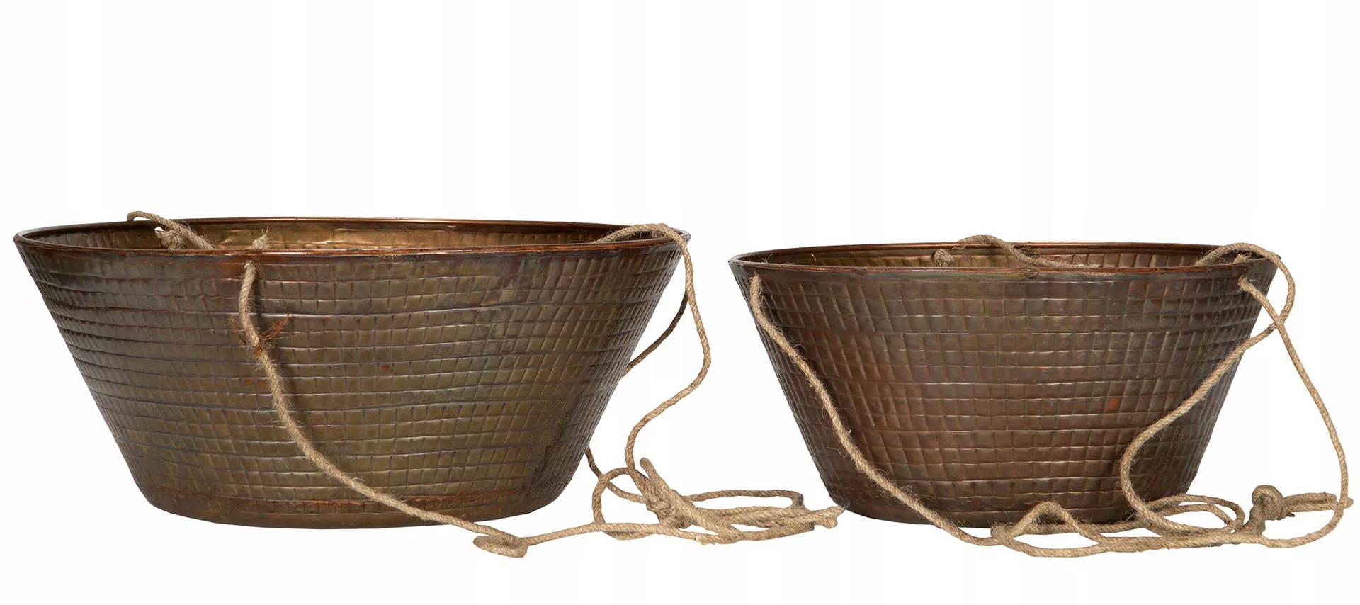 Obal Na Kvetináč Kvetináč kovový okrúhly 45 cm loft 2 ks