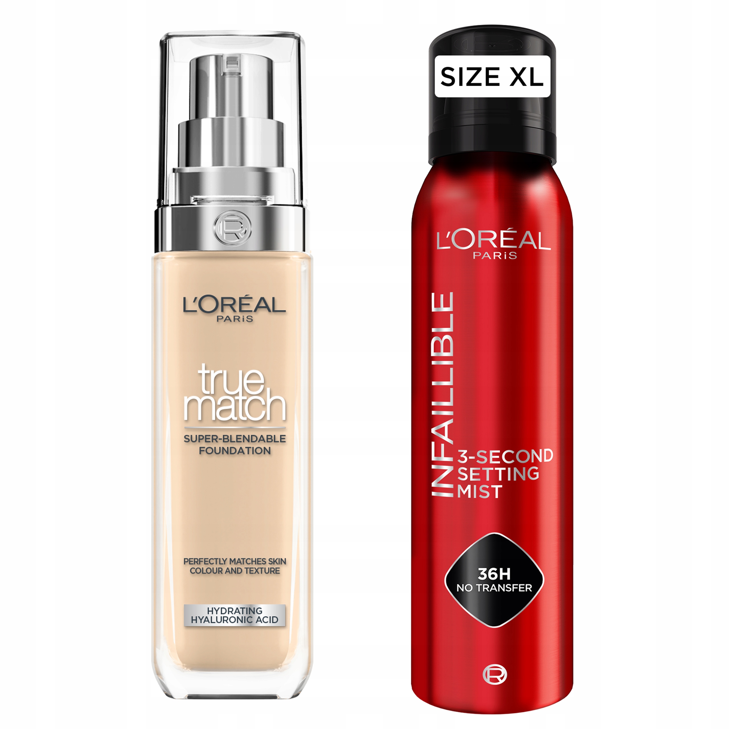 Zestaw L'Oréal True Match Podkład 2.N Spray Utrwalający Makijaż 150ml