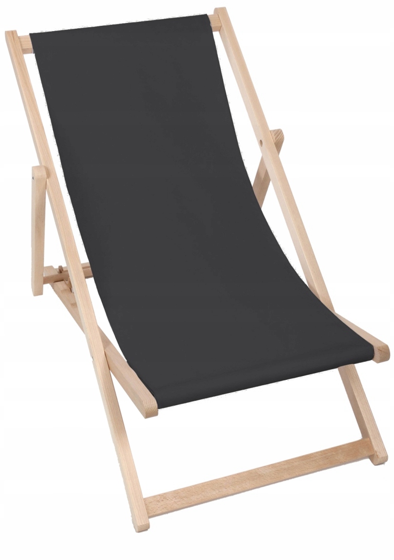 

Leżak plażowy Drewniany ogrodowy Składany szary