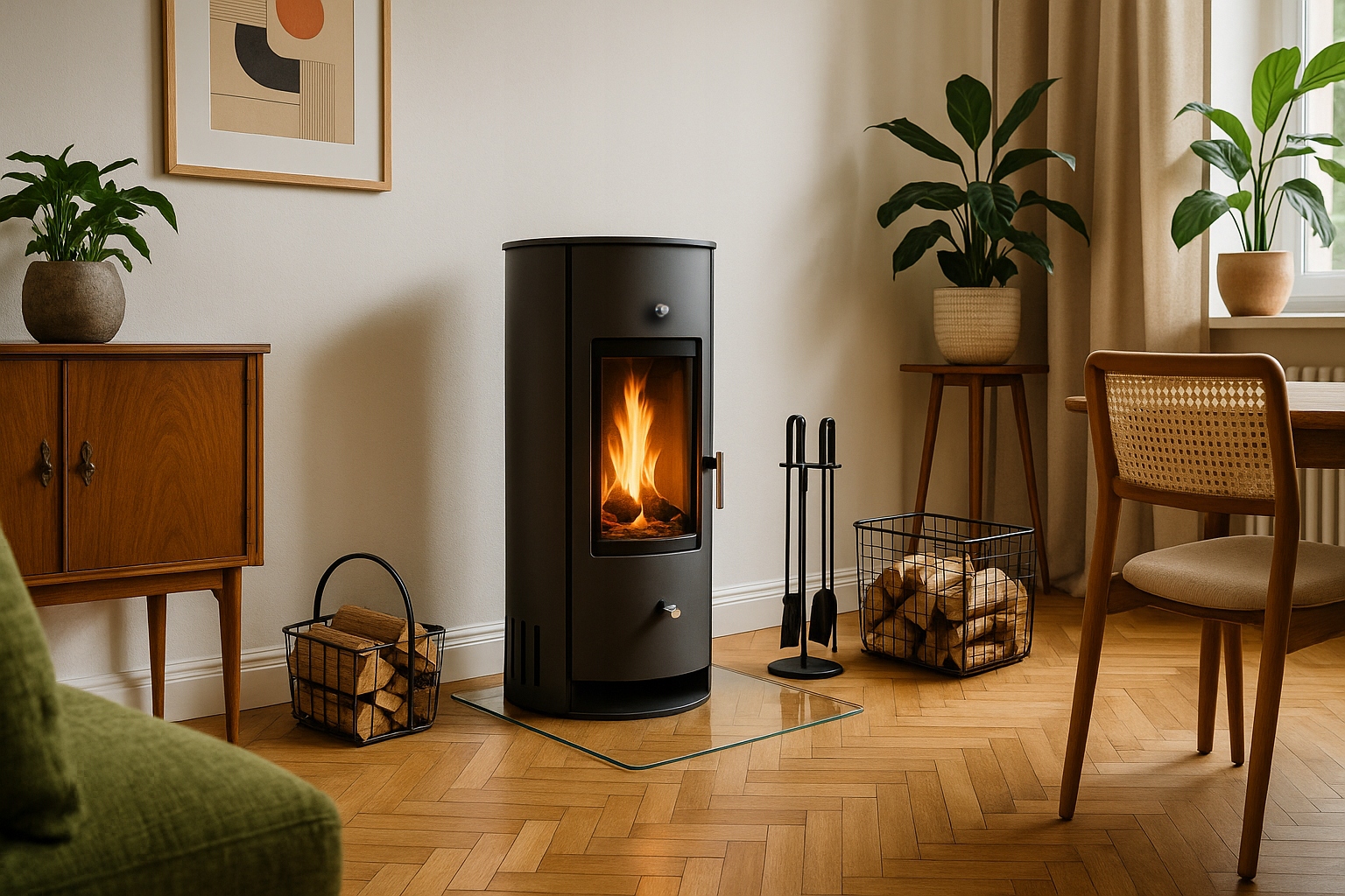 Piec Piecyk Kominek Eco Stalowy Koza Ariel 6KW Wolnostojący Wysoki Do Domu