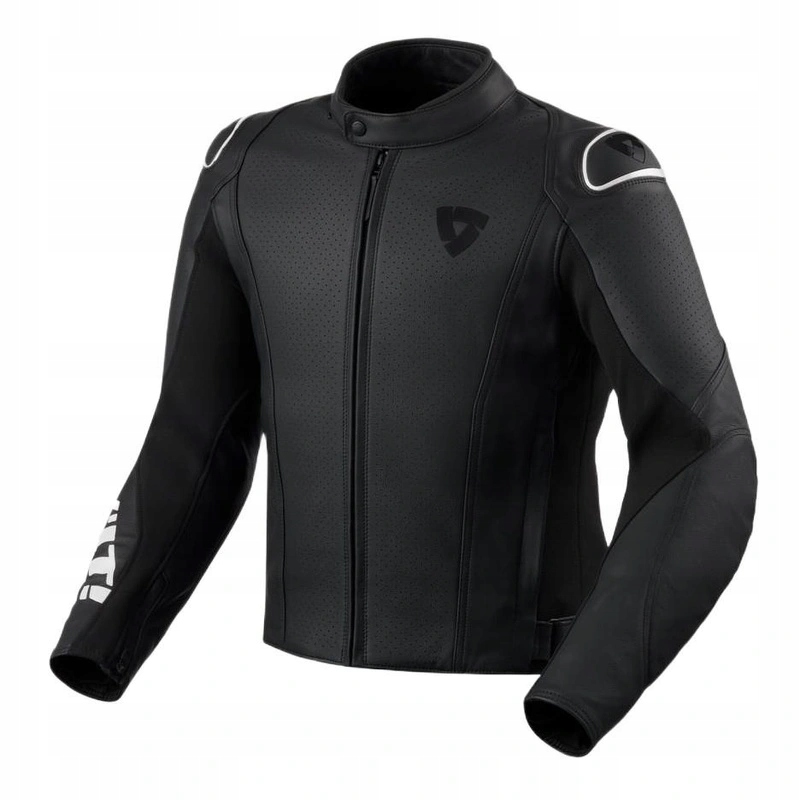 Kožená bunda Revit Quadratic Black/white čierna biela