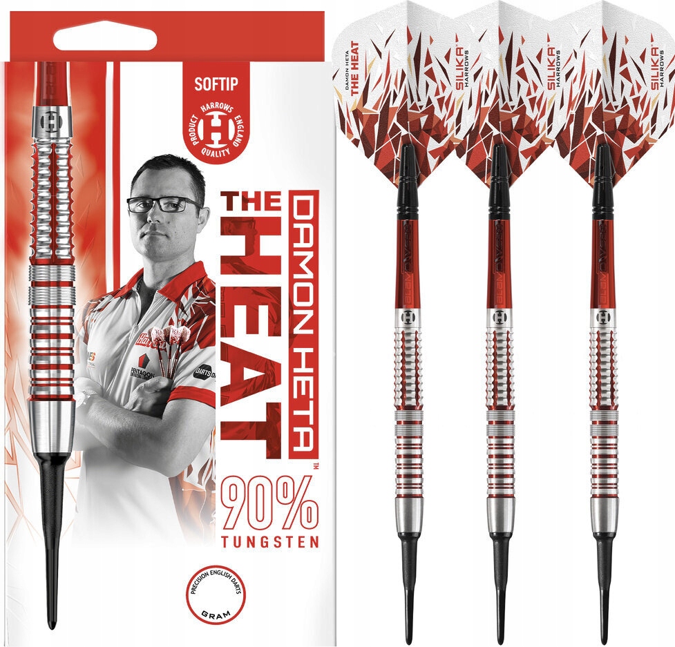 Šipky Harrows Damon Heta 2 "the Heat" 90% Softip 20 g