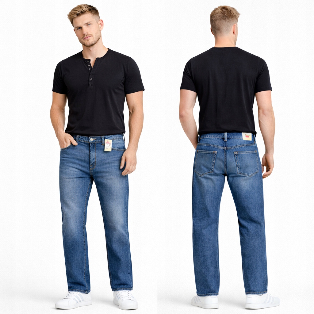 Pánské džíny Burgos s rovnými nohavicemi, klasický střih 31/34