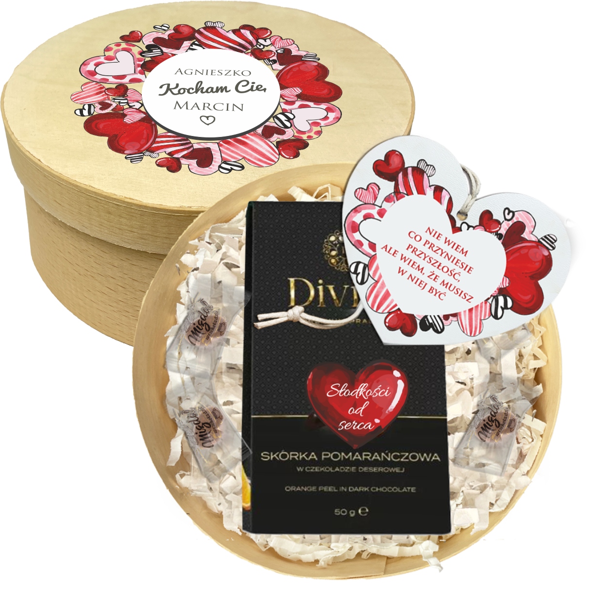 Zestaw Prezentowy Na Walentynki Słodycze Personalizowane Pudełko