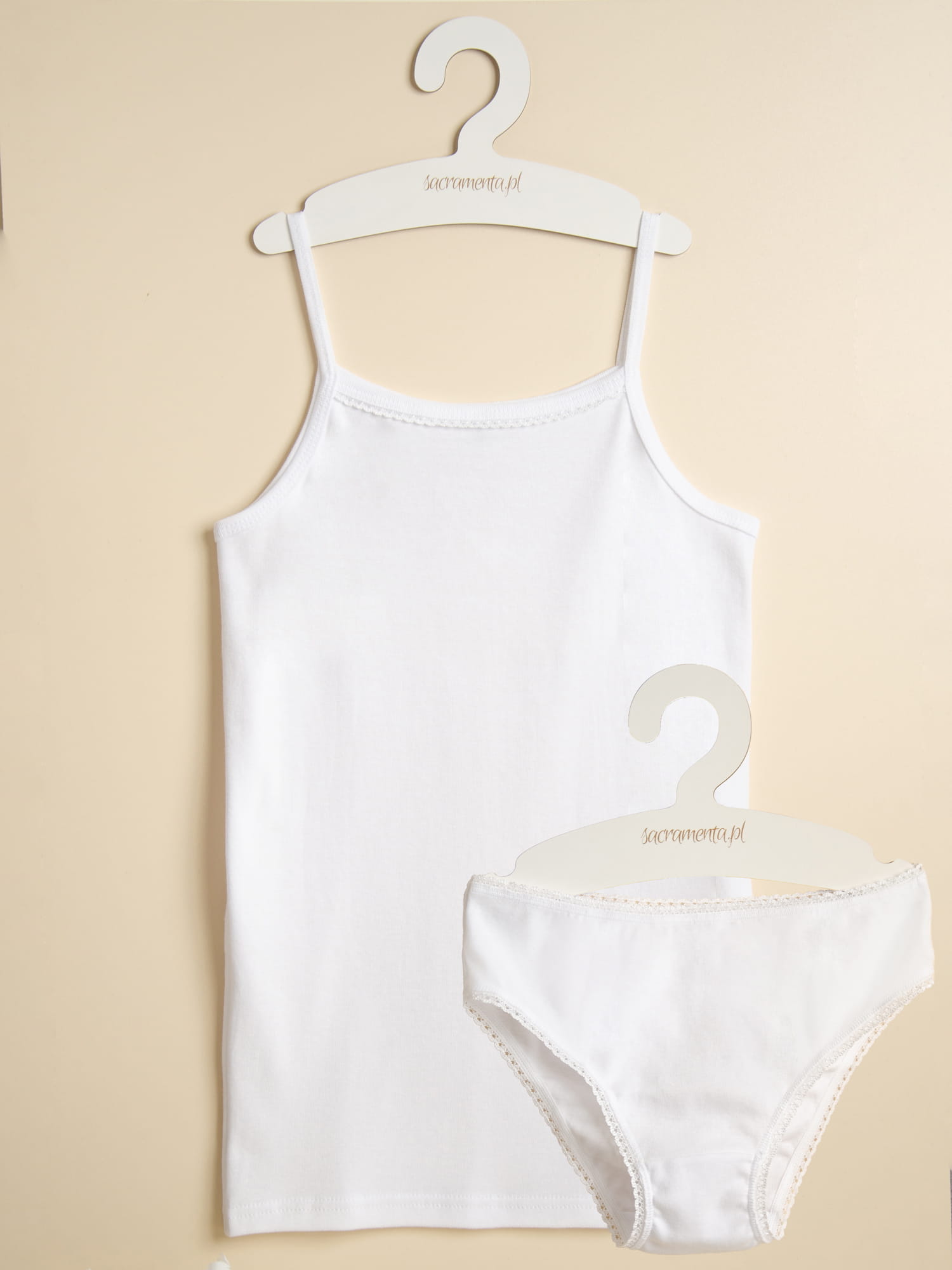 Zestaw podkoszulka i majtki komunijne białe 134 Kolor biały