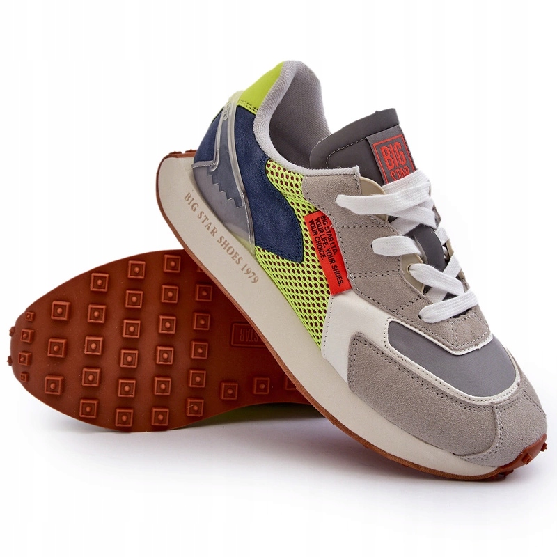 Pánské Sportovní Tenisky Big Star NN174344 Memory Foam Šedé 41