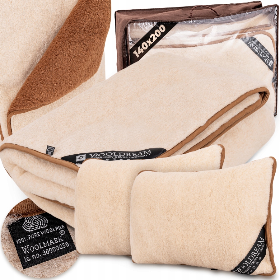 Posteľná Bielizeň 3-dielna Antialergická Vlna Na Vankúše 140x200