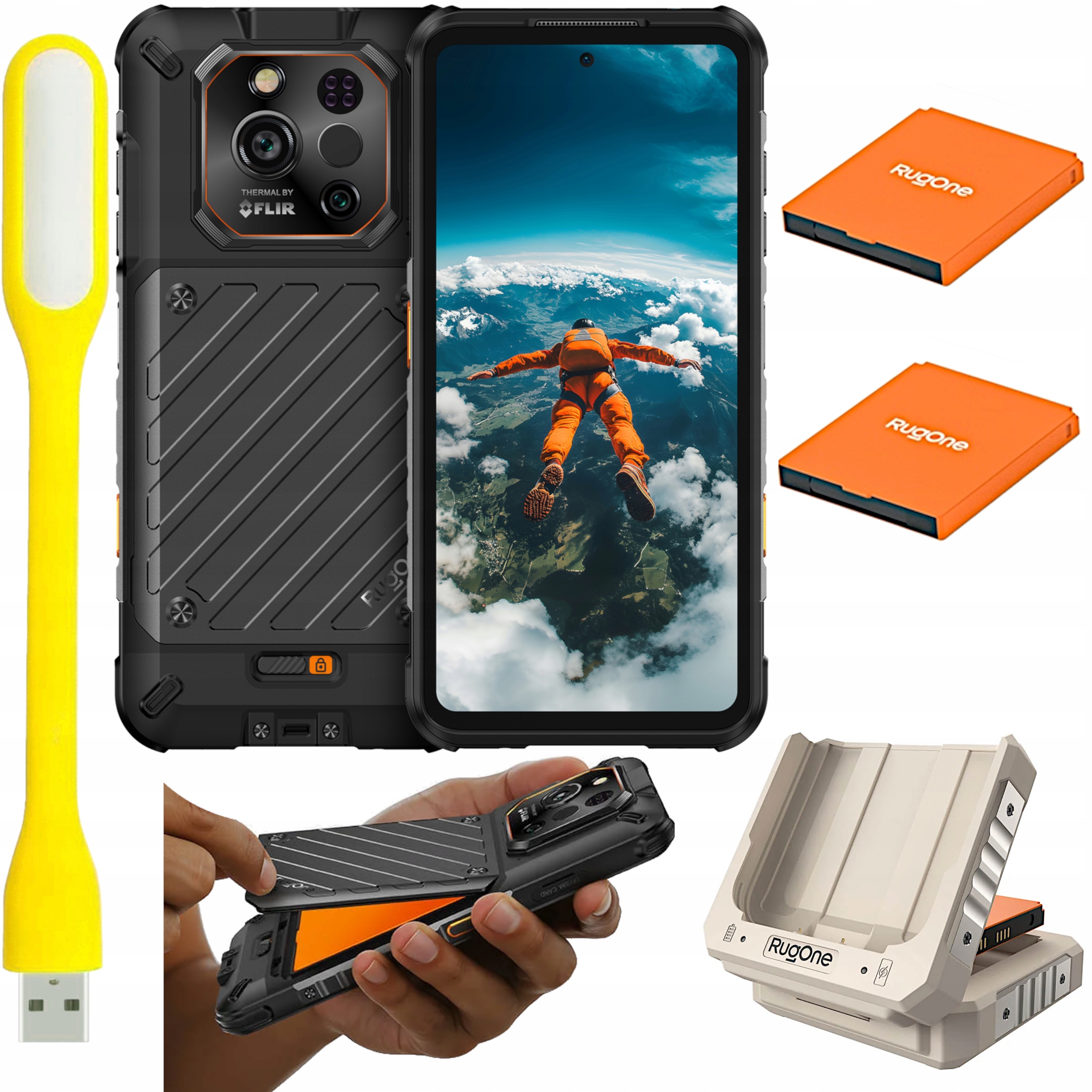 Smartfon Rugone Xever 7 Pro 5G 12/512GB 2X Bateria Termowizja Ładowarka 4w1