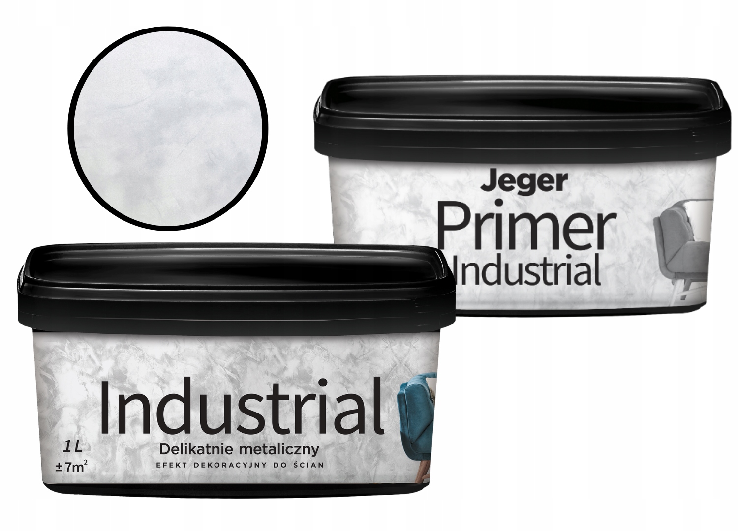 Sada Metalizující nástěnný efekt Industrial Calcium Primer Industrial