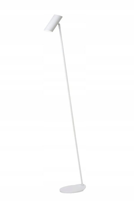Stojacia podlahová lampa biela s reflektorom do spálne a obývačky 137 cm Lucide