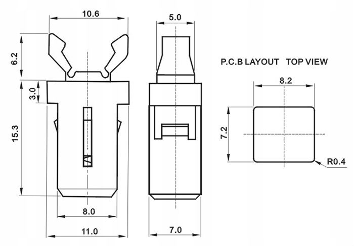 Zatrzask zamek do klapek CD TV biały Producent Inna