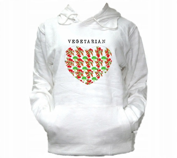 

XL Bluza Kaptur Męska Vegetarian Jedzenie Vegan