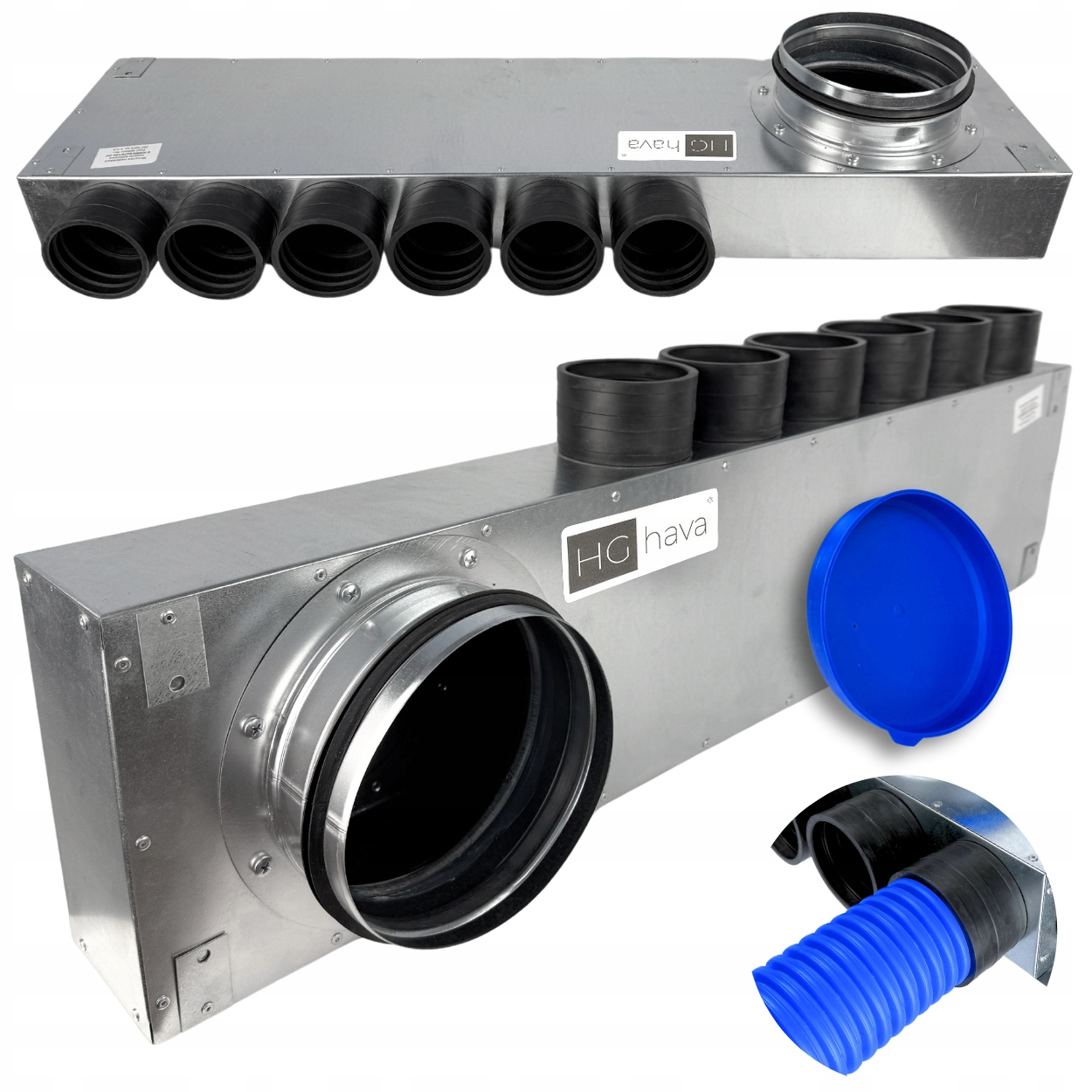 Ventilační Rozdělovač Izolovaná rozvodná skříň 6x75 fi 200