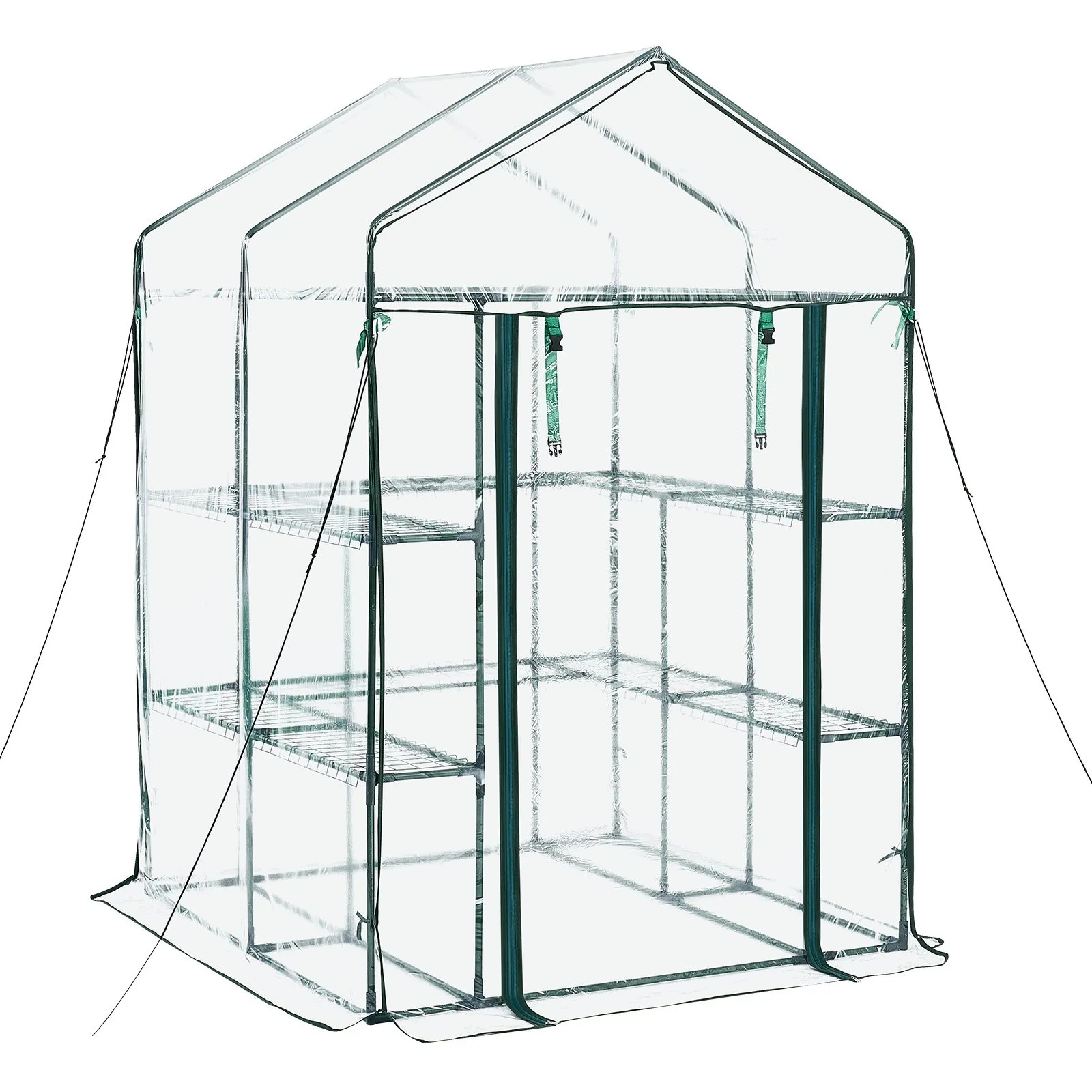 Vodotesný záhradný skleník tunel 10 políc 137 x 137 x 196 cm Pvc zámok