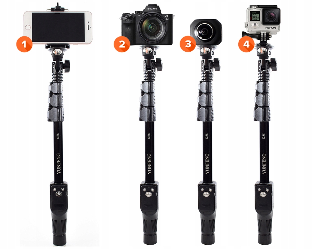 KIJEK SELFIE STICK MONOPOD BLUETOOTH ZOOM PRZYCISK do TELEFONÓW KAMEREK Obsługiwane systemy operacyjne Android