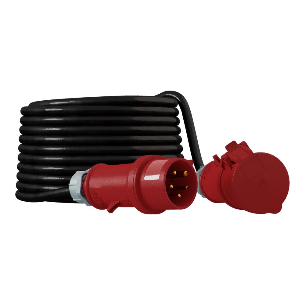 20 m Predlžovací Kábel silový 32A/5P IP44 Cee Gumový DV-2636-CEE-32