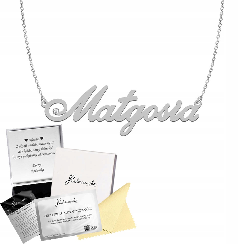 Stříbrný náhrdelník s jménem Mařenka Řetízek Dárek Tabulka Bonus