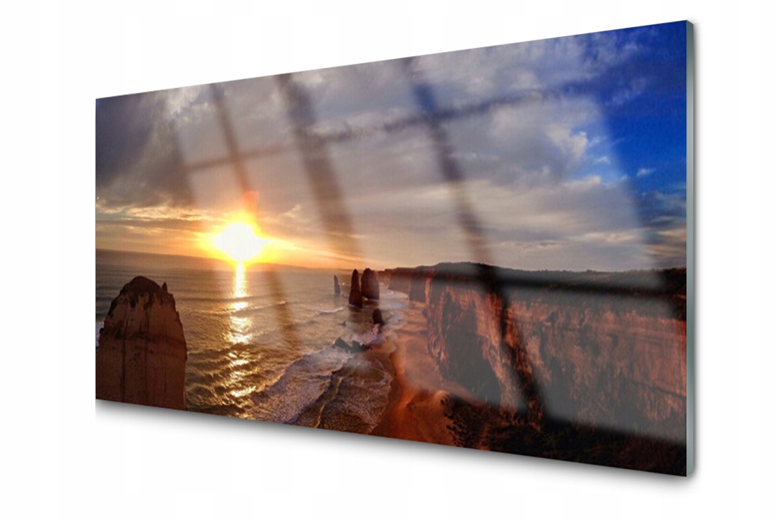

Panel szklany Płytka Morze Słońce 140x70 + Klej