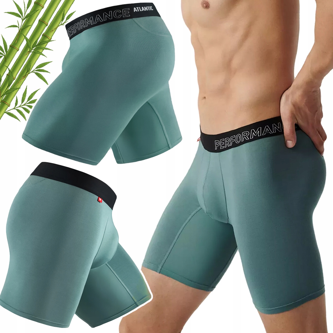 Atlantic spodní prádlo boxerky Bambusové sportovní, Dlouhé Nohavice XXL