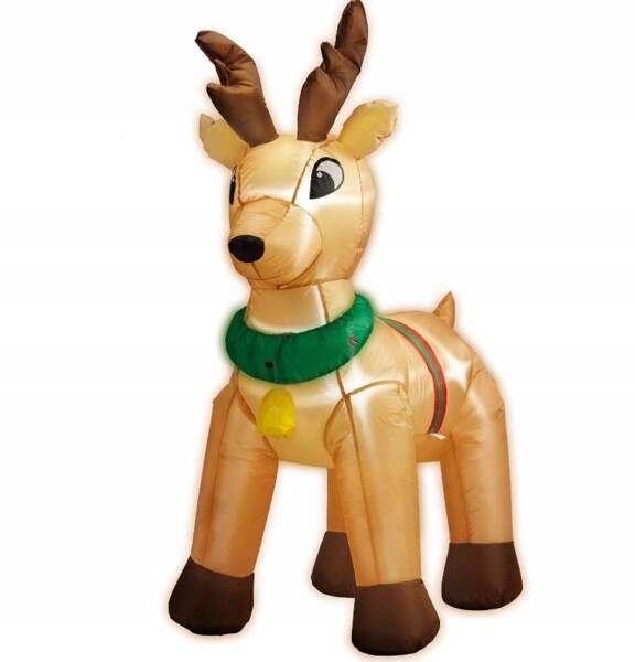 Vianočný Nafukovací Sob Sobov Z Lampaki Sviatky Vianoce 122 CM