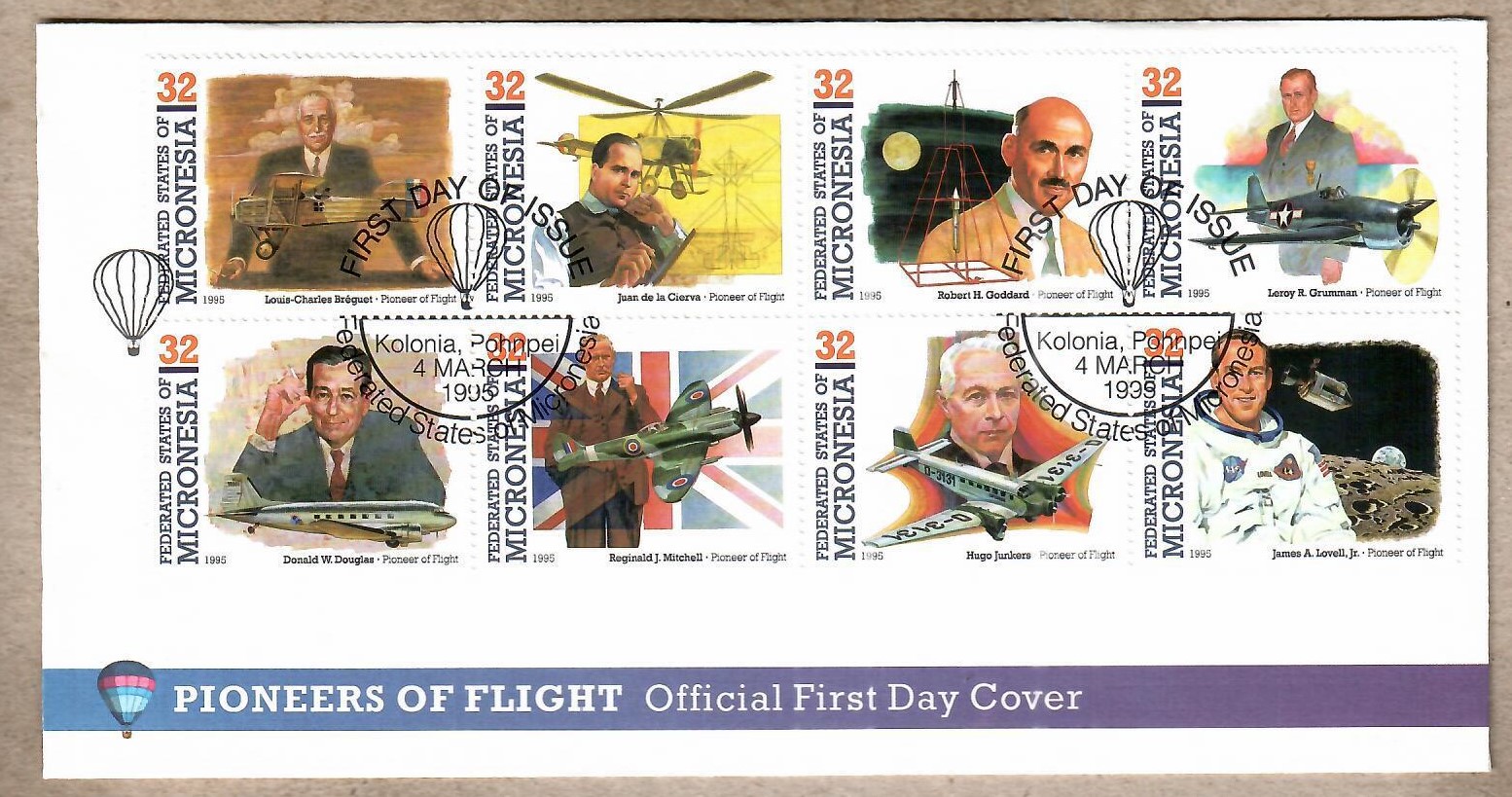 Mikronezja, M 406-13, postać, lotnictwo, kosmos
