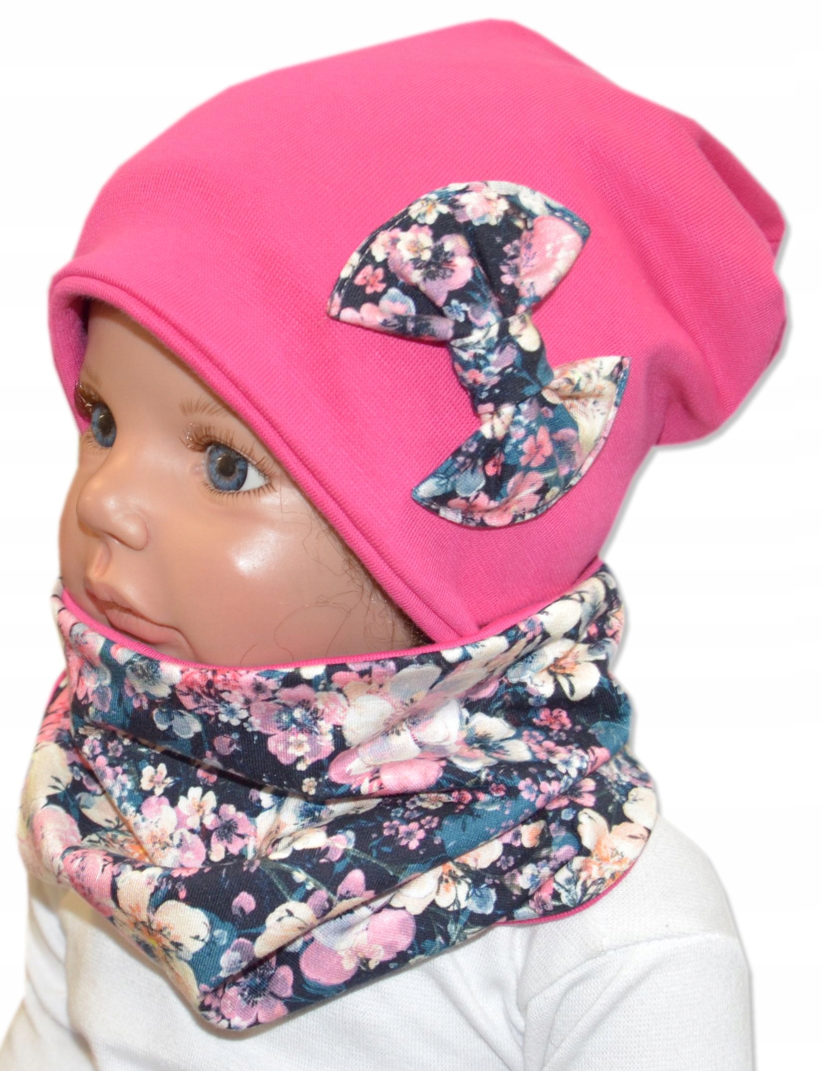 

1/1 czapka i komin 50-54cm 5-12l amarant zachwyt