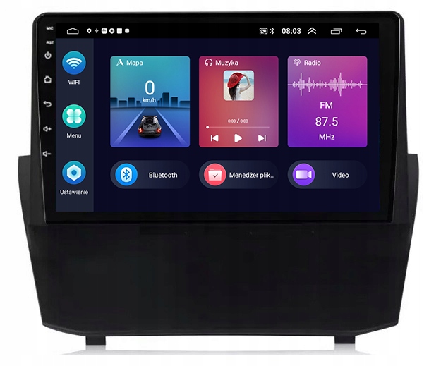 Rádio Gps Android Navigácia Bt Ford Fiesta 2009-2017 Carplay 4GB 64GB