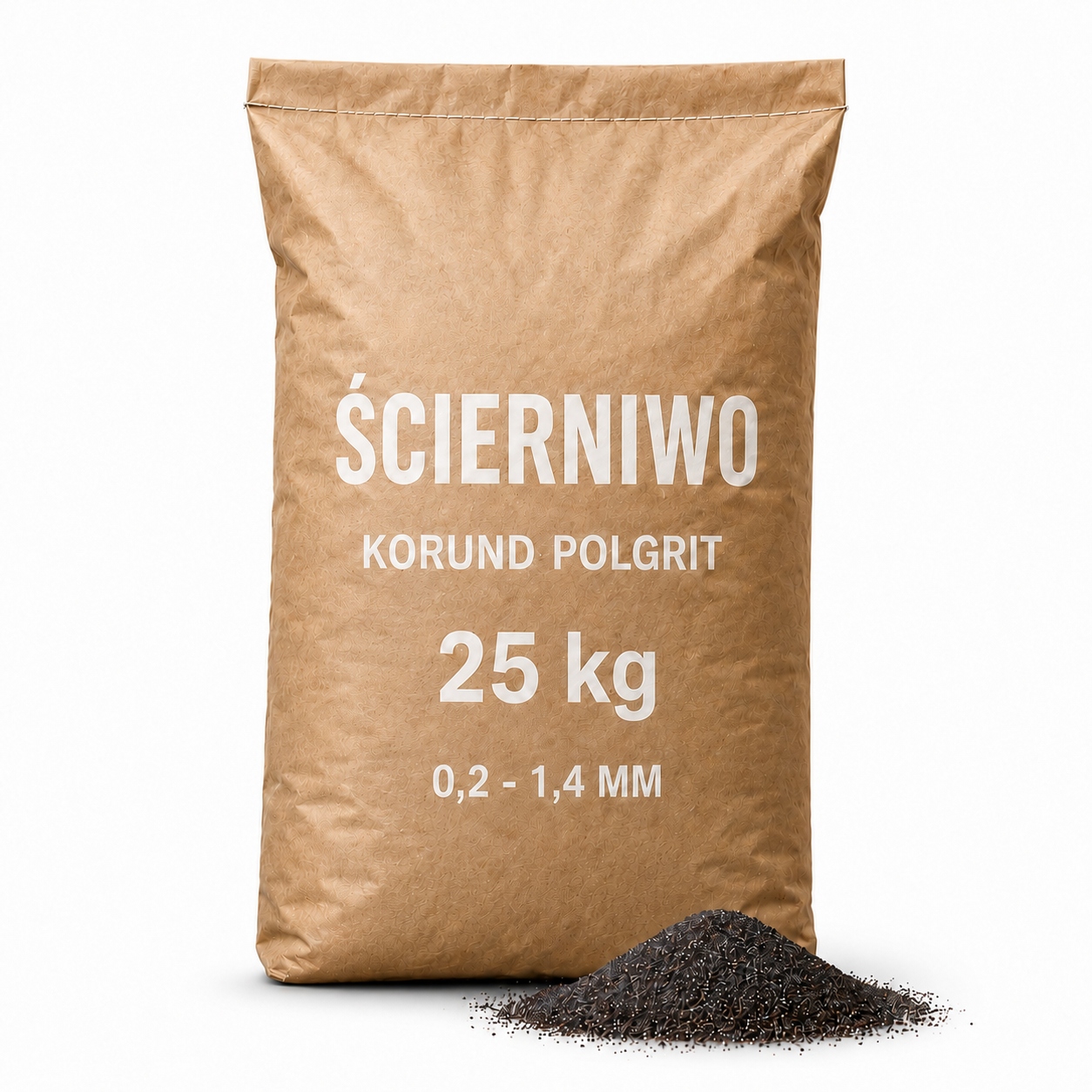 Ścierniwo 0,2 1,4 mm korund szlaka polgrit do piaskowania 25 kg Farys