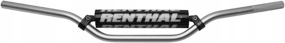 Renthal Volant 7/8 Palca (22 MM) MX Handlebar Silver Rc Padded Farba Strieborná