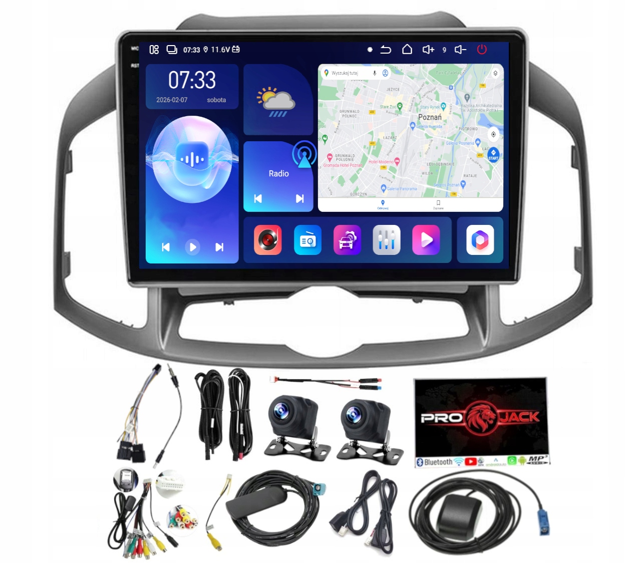 Rádio Navigace Carplay Android Chevrolet Captiva 2012-2017 6GB 128GB Sim