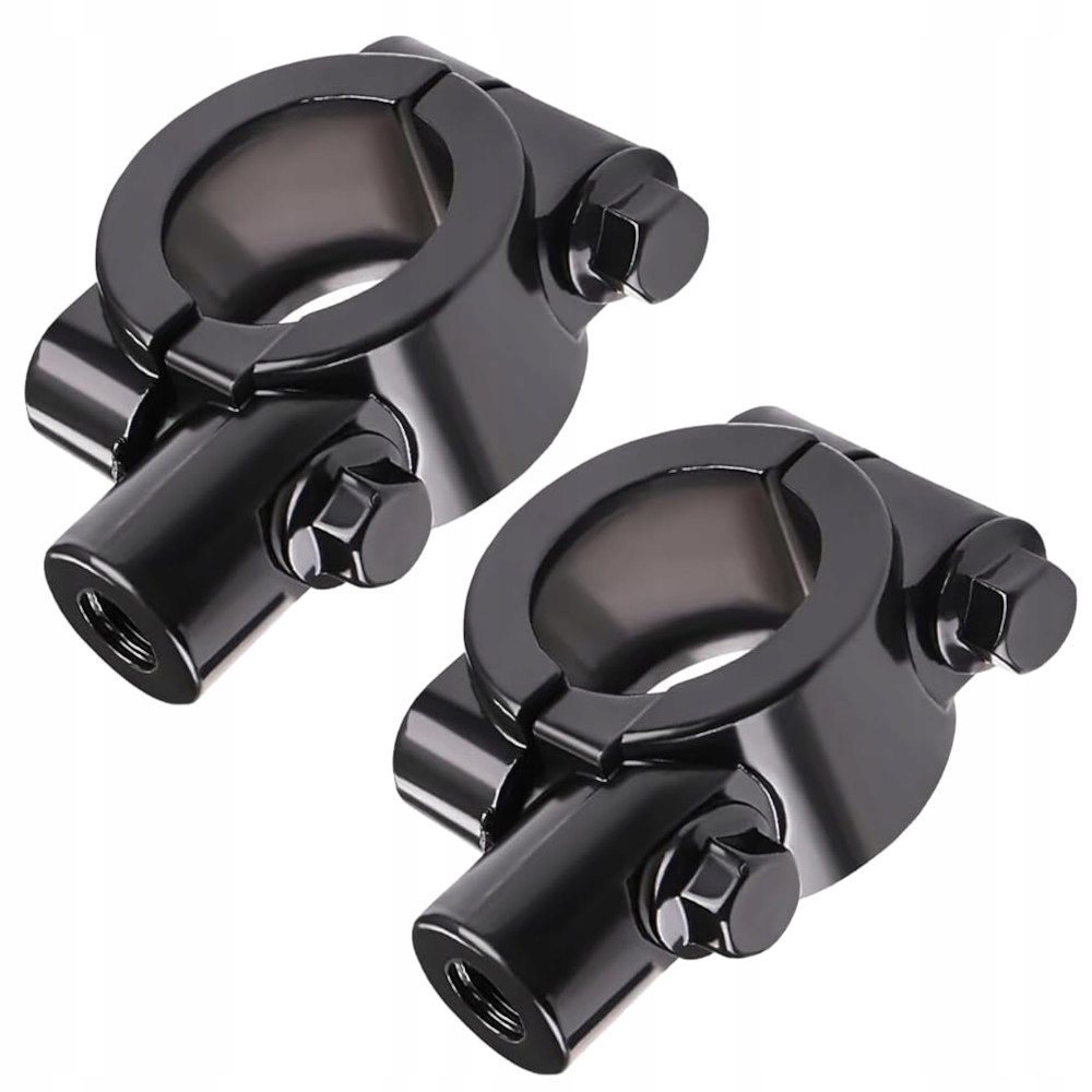 2x Mocowanie Uchwyt Obejma M8 Prawy Gwint Lusterka Kierownicy 22mm