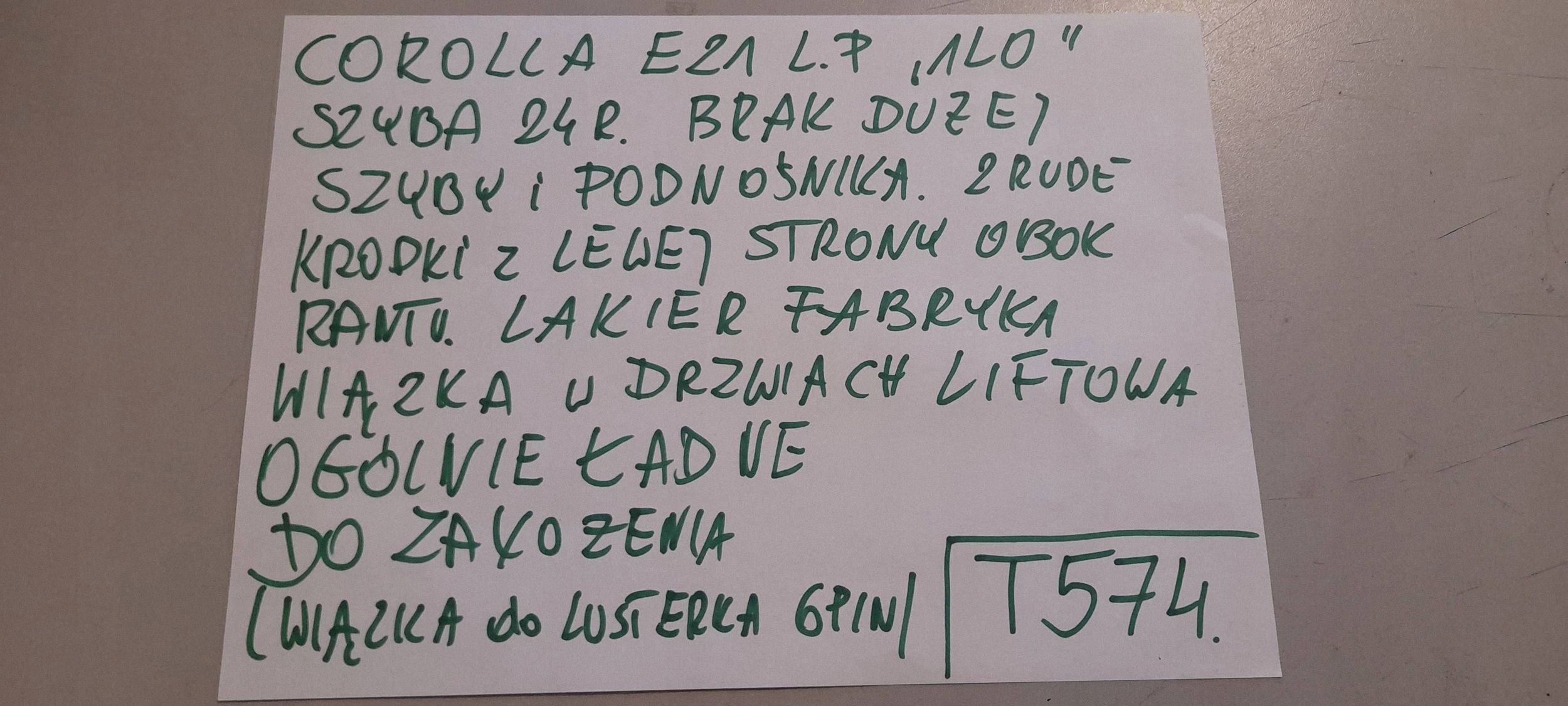 Toyota Corolla E21 Tür vorne links 1L0 (T574)