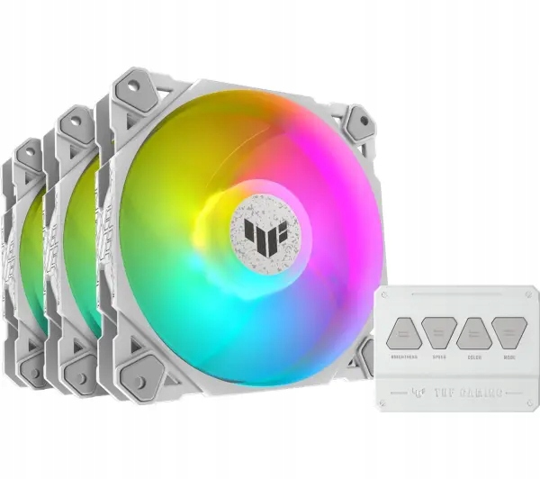 Zestaw wentylatorów Asus Tuf Gaming TF120 Argb 120mm 4-pin 3 sztuki Białe