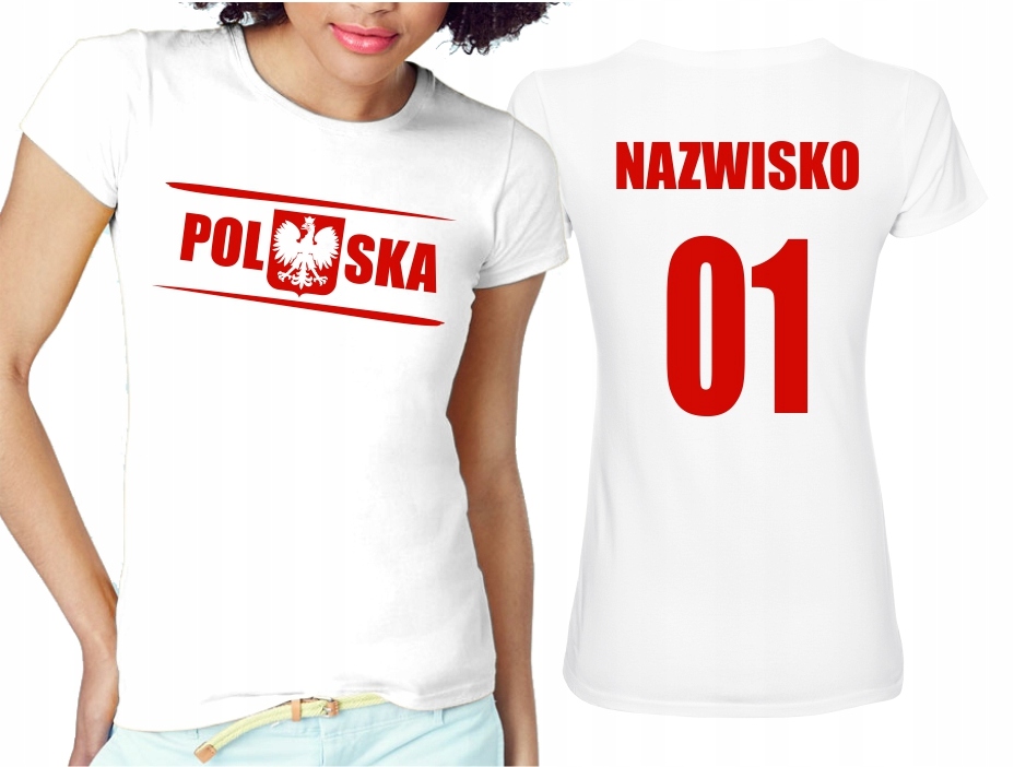 

Damska Koszulka Kibica Reprezentacji Nazwisko Nr