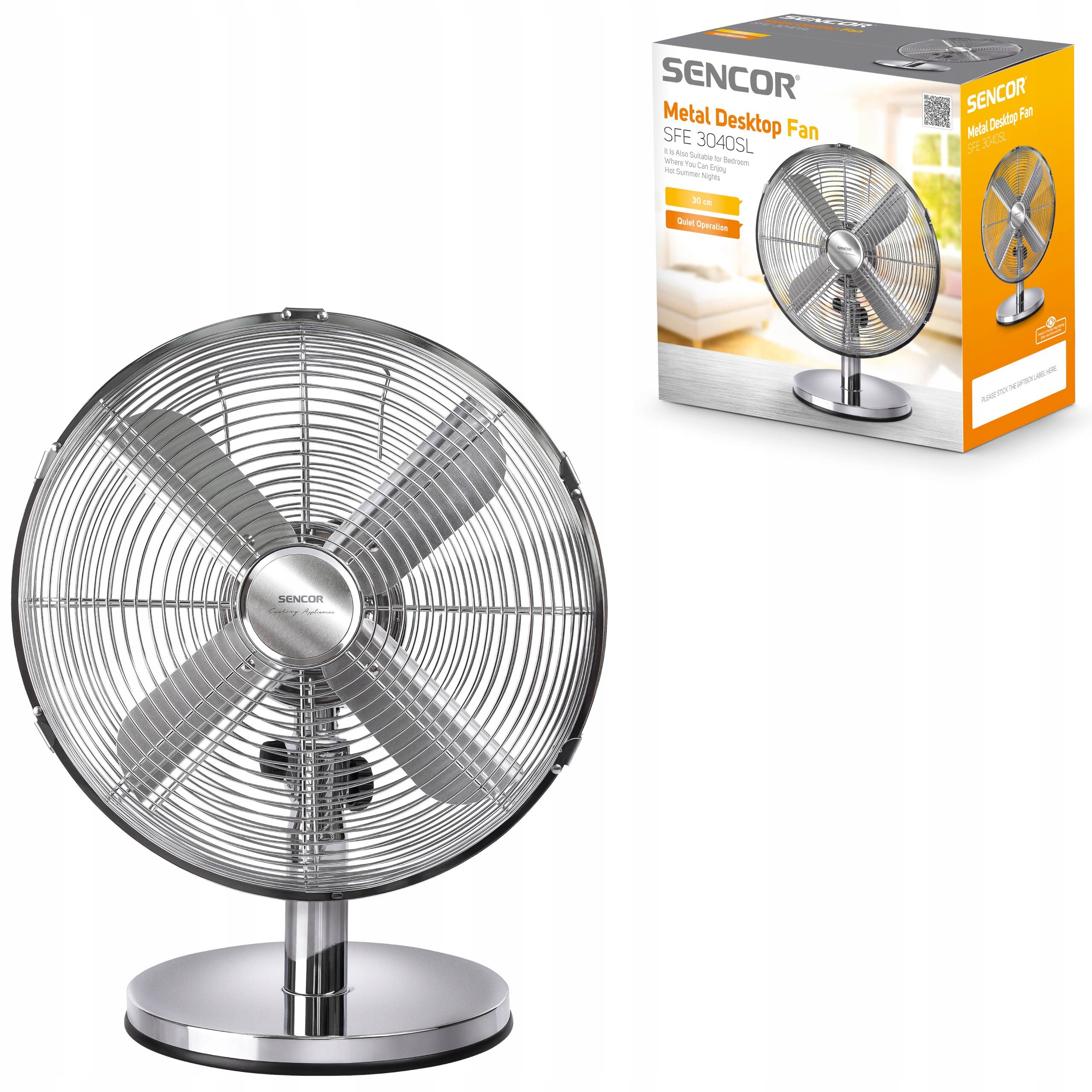 Wentylator Stojący Sencor Sfe 3040SL Metalowy 30cm