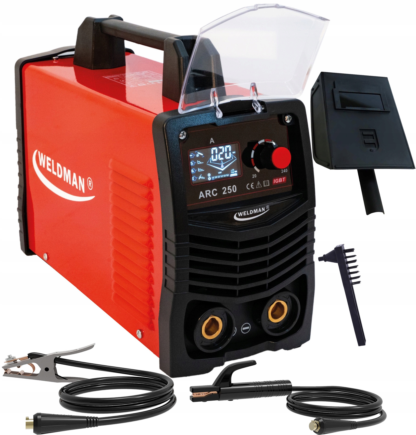 Spawarka elektrodowa Mma 240A Arc 250 LCD Synergia Weldman
