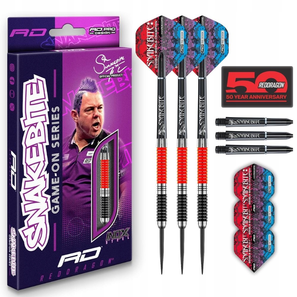 Rzutki Lotki Do Darta Peter Snakebite Wright 3 szt 20gr. Red Dragon Dart