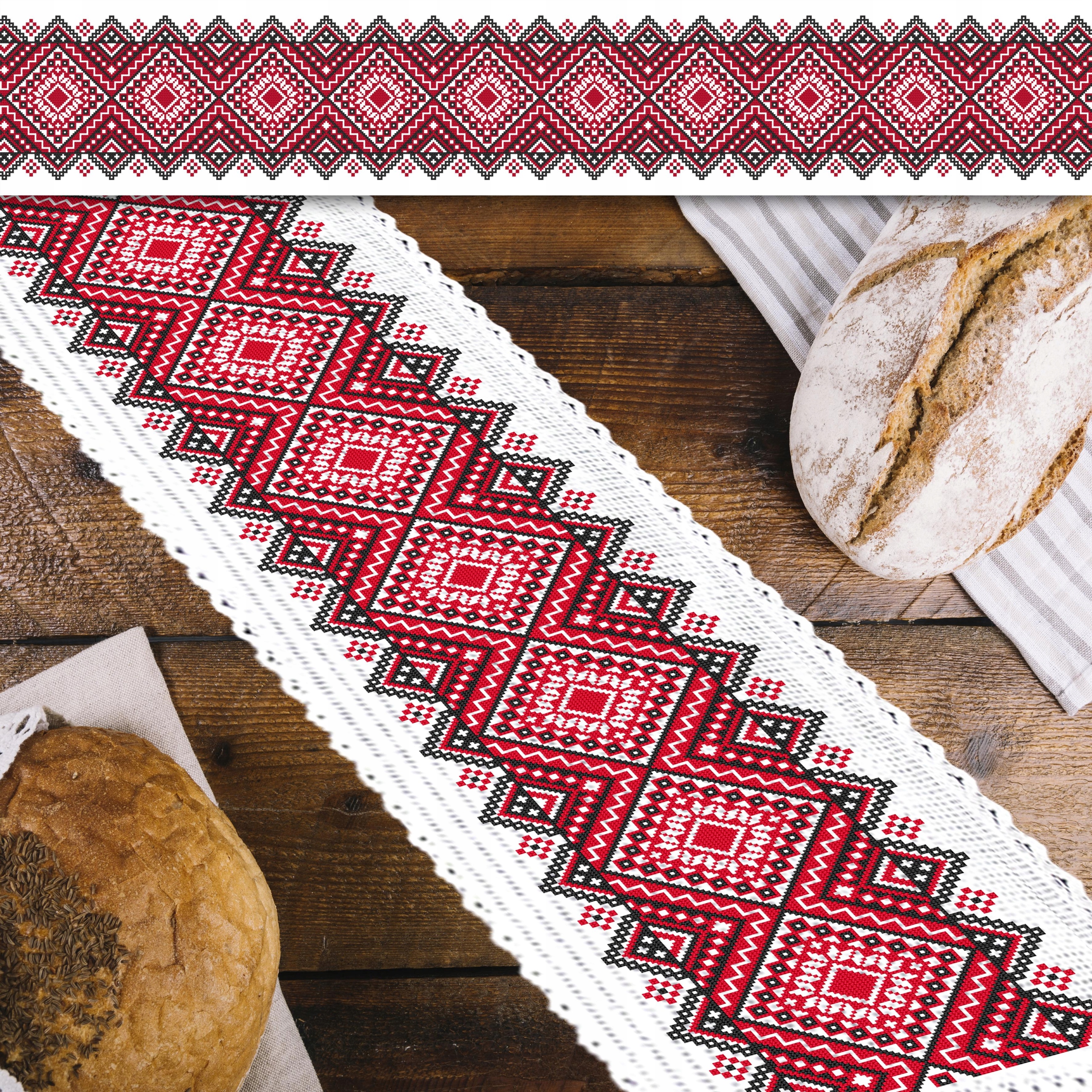 Vyšívací sada Dlouhý běhoun Ukrajinská výšivka